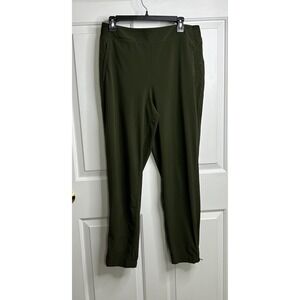 Athleta Brooklyn Heights Jogger Pants Womens 12 Tall 12T Aspen Green Ankle Zip